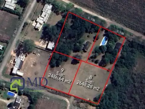 2 Lotes de 2.500m2 en Acceso Sur