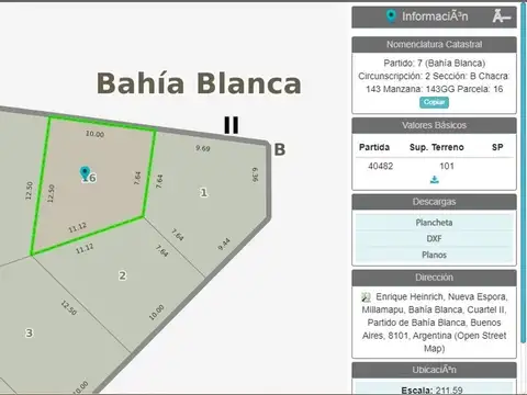 Terreno en Venta de 101,0 m2