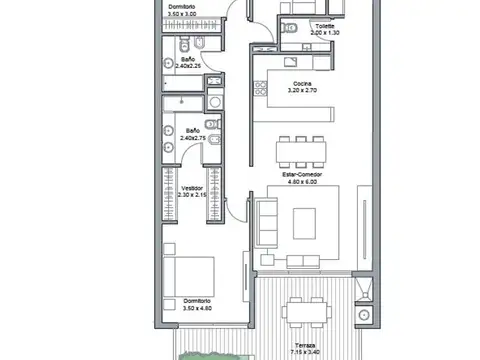 Semi Piso 4 Amb balcon terraza  cochera Entrega 8/2026