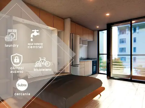 Departamento Monoambiente con 1 baño