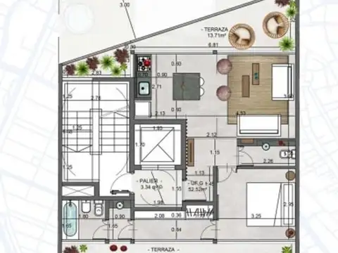 Departamento en el emprendimiento Forest 1200