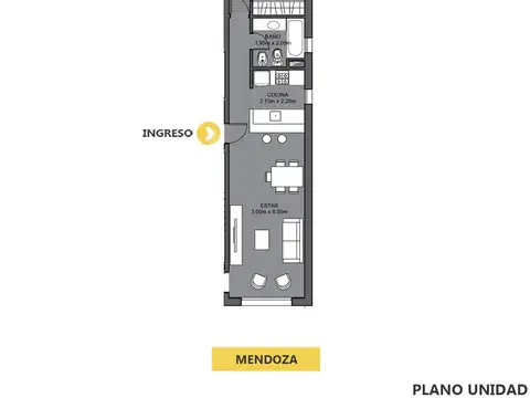 Venta departamento 1 dormitorio Lourdes Rosario