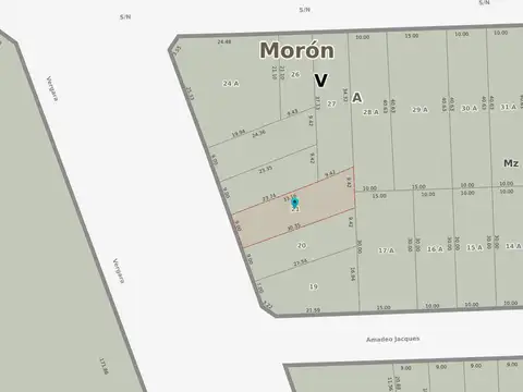 Venta lote 9x23 en Moron