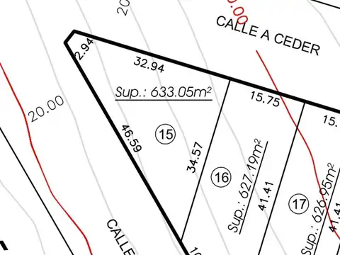 Terreno en Venta 34  mts Fondo