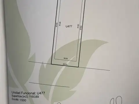 Terreno en Venta de 1117,0 m2