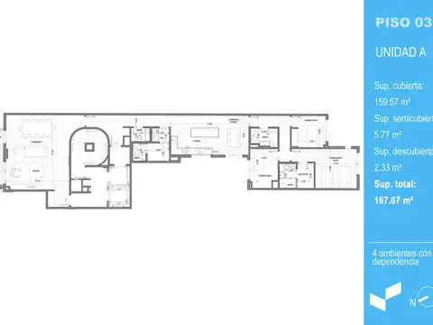 Departamento en Venta de 4 ambientes
