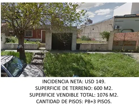TERRENO LOTE VENTA CAMPANA CENTRO 1076m2 VENDIBLES