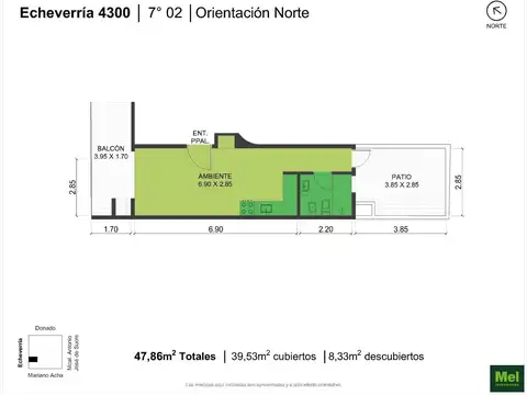 Echeverria 4300, Piso 7