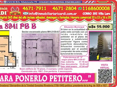 PARA PONERLO PETITERO... 2 amb en PB con patiecito