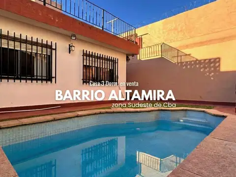 CASA FAMILIAR CON PISCINA Y COCHERA TRIPLE EN B° ALTAMIRA