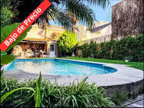VENTA CASA 5 AMBIENTES LUMINOSA PILETA JARDIN VICENTE LOPEZ