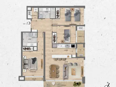 VENTA Apartamento 3 dormitorios Lago Calcagno