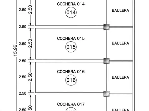 Cochera en Venta de 5  mts largo x 2  mts ancho