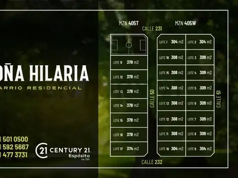 Terreno en Venta 308  mts Fondo