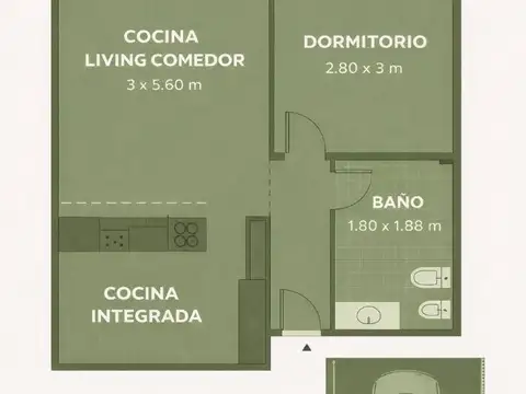 Departamento en Alquiler de 2 ambientes