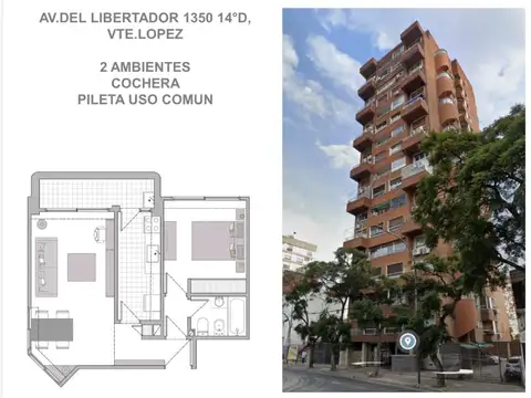 Departamento en Alquiler con 1 cocheras