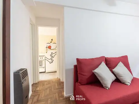 Departamento dos ambientes con patio en alquiler temporal en La Boca