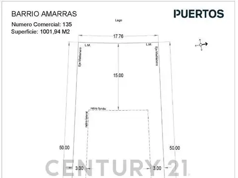 Terreno en venta Amarras Puertos laguna listo para construir