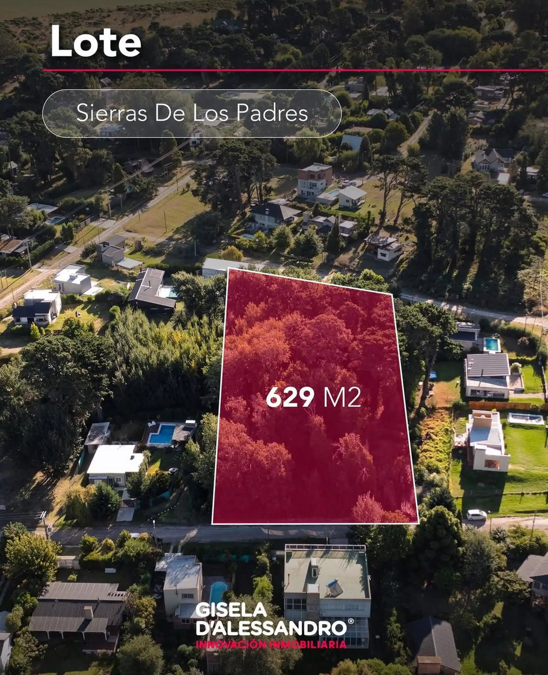 Terreno en esquina – 629 m² en Sierra de los Padres