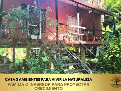 CASA 3 AMBIENTES ELEVADA TERRENO 3800M2 BALCÓN ISLAS DE TIGRE