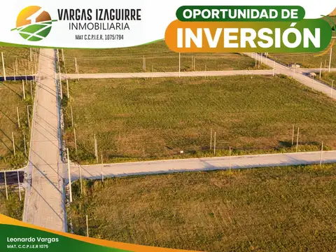 Terreno en Venta 10  mts Frente