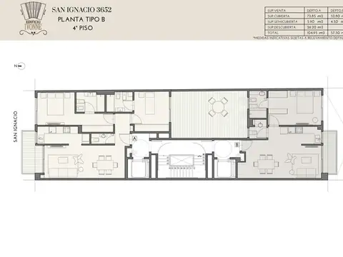 Departamento Monoambiente con 1 baño