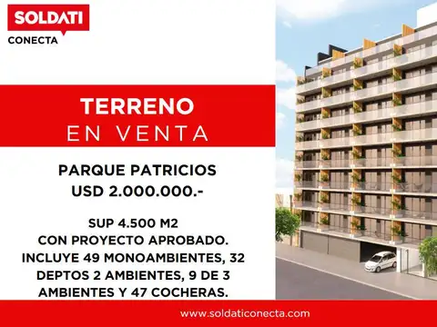 Terreno en Venta con Proyecto Aprobado y Vencido – 4500 m² - Boedo