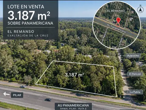 LOTE 3.187 M² SOBRE PANAMERICANA | EL REMANSO – PILAR