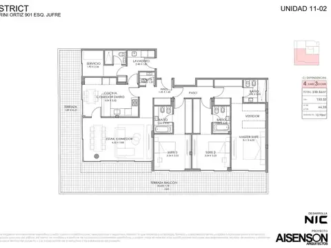 Av. Scalabrini Ortiz 901 11º 02 - Esquina Jufre