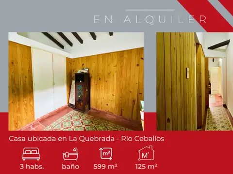 Casa en Alquiler en Rio Ceballos, $ 700.000