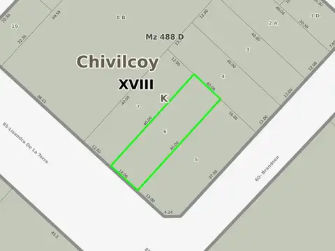 Terreno en Venta de 480,0 m2