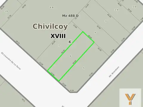 Terreno en Venta de 480,0 m2