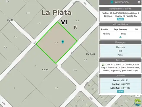 Terreno en Venta de 10000,0 m2