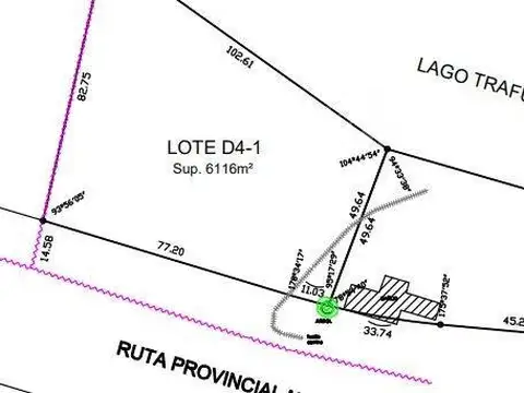 LOTE EN VENTA CON COSTA DE LAGO EN TRAFUL
