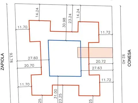 Terreno en Venta 8  mts Frente