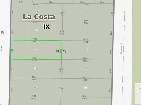 Terreno en Venta de 600,0 m2