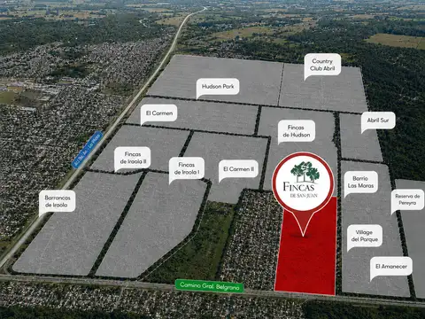Terreno en Venta 2.222  mts Fondo