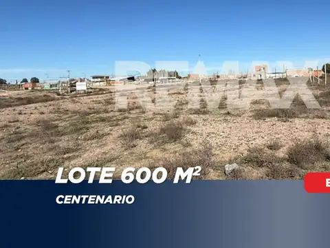 Lote de 600mts en centenario, neuquen
