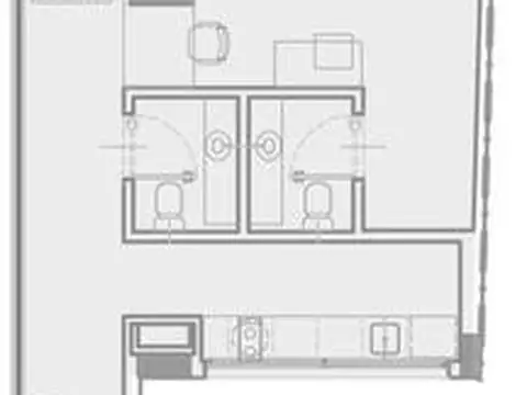 Oficina Monoambiente con 2 baños