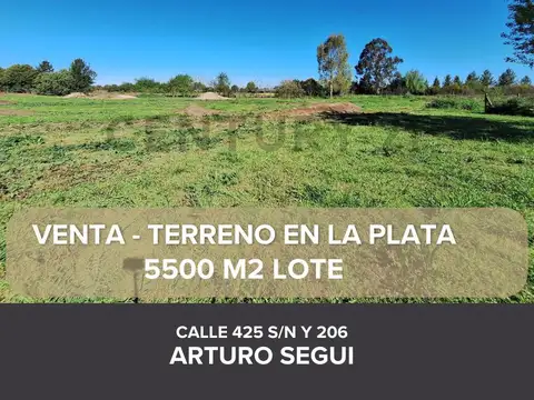 LOTE EN VENTA ARTURO SEGUI LA PLATA 5500 M2