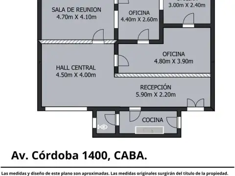 Oficina en Venta en Tribunales, USD 149.000