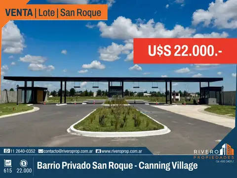 Venta Oportunidad Lote San Roque Canning