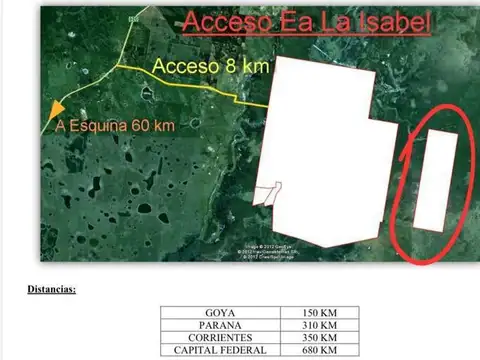 Estancia La Isabel de 10.100 hectáreas en Esquina Corrientes