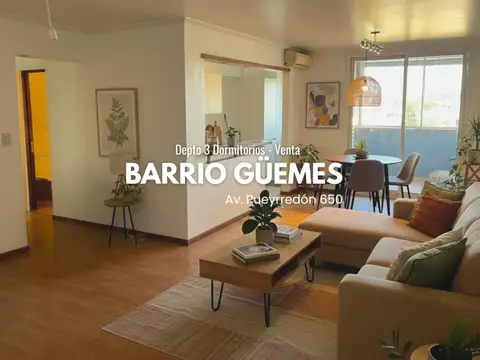 ¡RECICLADO! 3 DORMITORIOS CON COCHERA EN GÜEMES