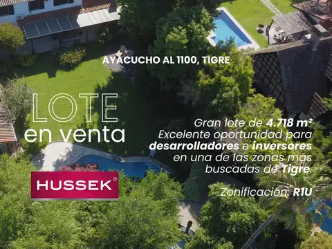 Terreno en Venta Apto Desarrollo con costa sobre el río Tigre, En Tigre