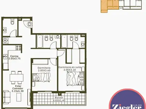 Departamento en Venta al Suroeste