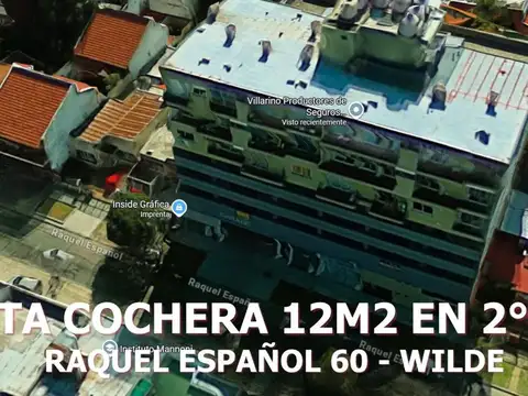 VENTA COCHERA EN 2° PISO WILDE CENTRO