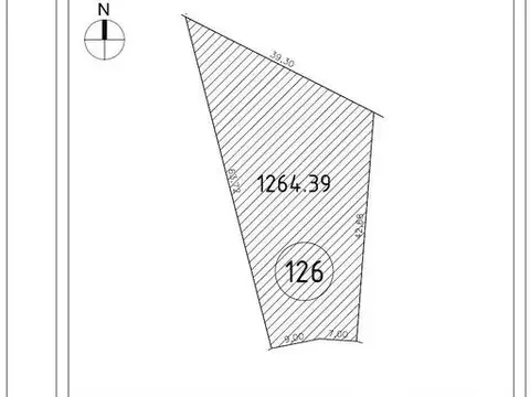 Terreno en Venta de 1265,0 m2