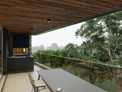 DEPARTAMENTO DE TRES DORMITORIO VENTA VISTA TOTALMENTE DESPEJADA AL GOLF  FISHERTON ROSARIO