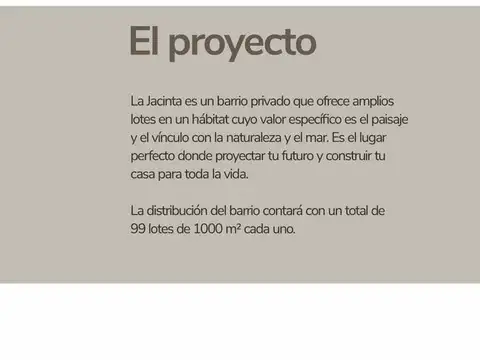 Terreno en Venta en Punta Ballena, USD 86.400